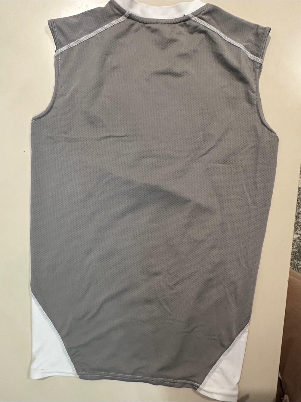 2 Youth Chest Protectors White and Gray Padded Performance Tank Top for Sports - Picture 7 of 11
